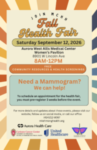 Milwaukee Consortium for Hmong Health Fall Health & Resource Fair @ Aurora West Allis Medical Center Women's Pavilion